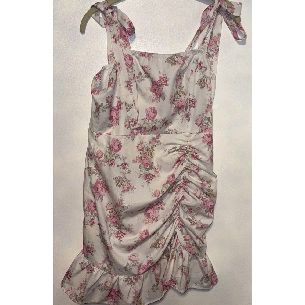 SHEIN Mini Dress, Floral, Lightweight, Size L,‎ Pre-owned